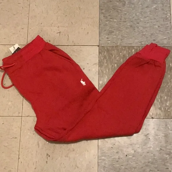 Polo Ralph Lauren red sweatsuit jogger - Picture 3 of 6